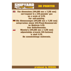 Gun Barrels 44,00 mm x 7,25 mm – British type with monogram
