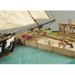 Baltimore Clipper Berbice in Shipyard Quay-Port 1780