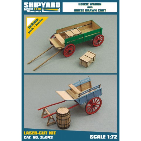 ZL:043 Horse Wagon and Drawn Cart