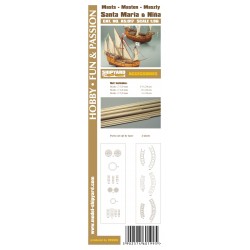 AS:017 Accesories for making Masts and Yards Santa Maria and Nina