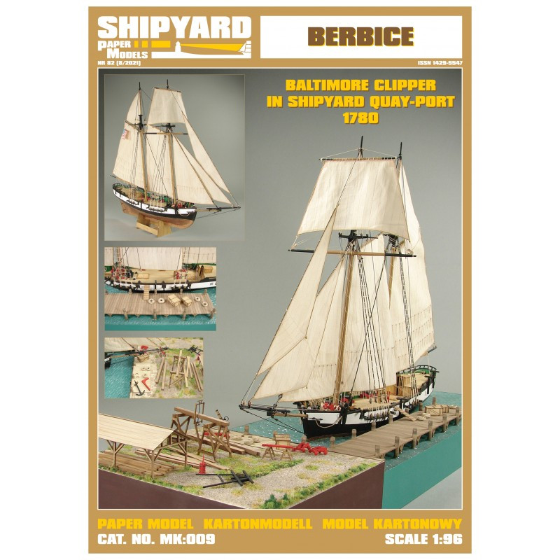Baltimore Clipper Berbice in Shipyard Quay-Port 1780