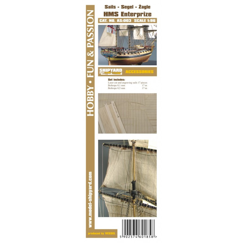 Sails HMS Enterprize