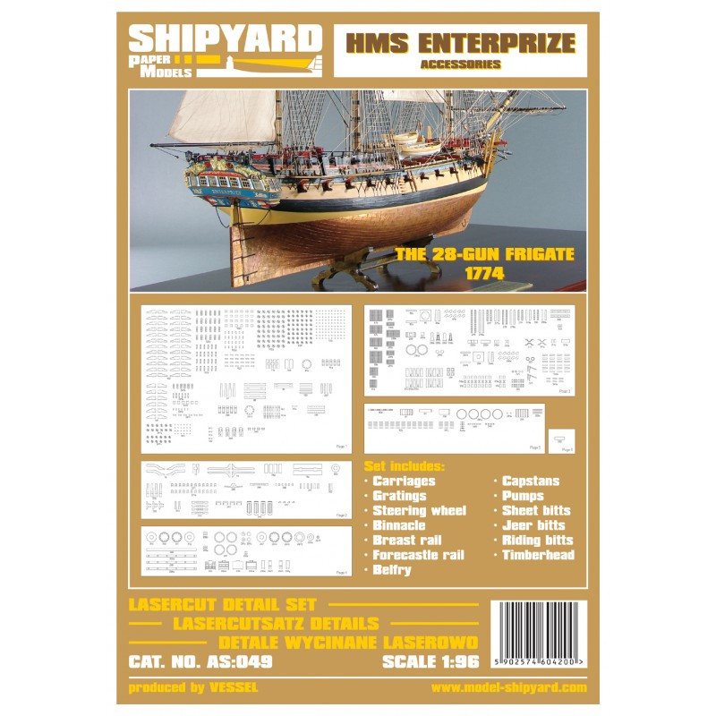 Lasercutsatz Details - HMS Enterprize