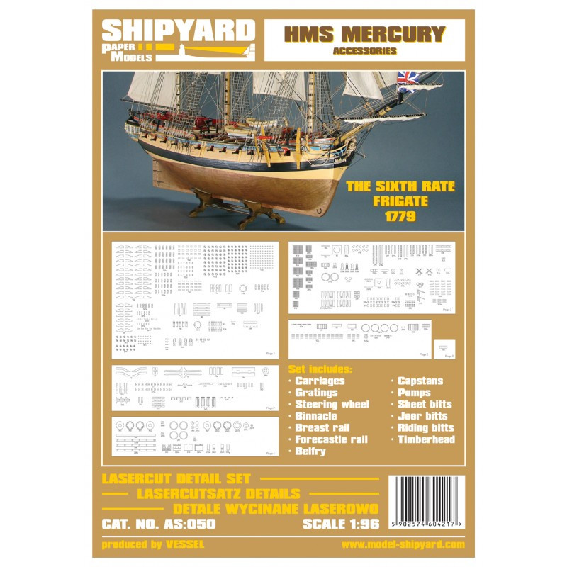 Lasercut Detail Set - HMS Mercury