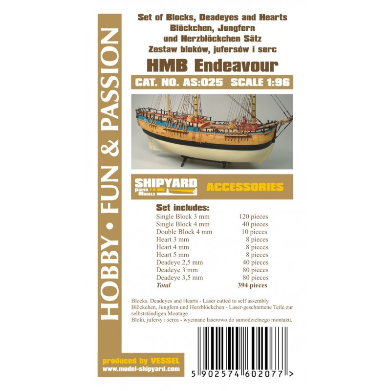 Blöckchen, Jungfern und Herz Set HMB Endeavour