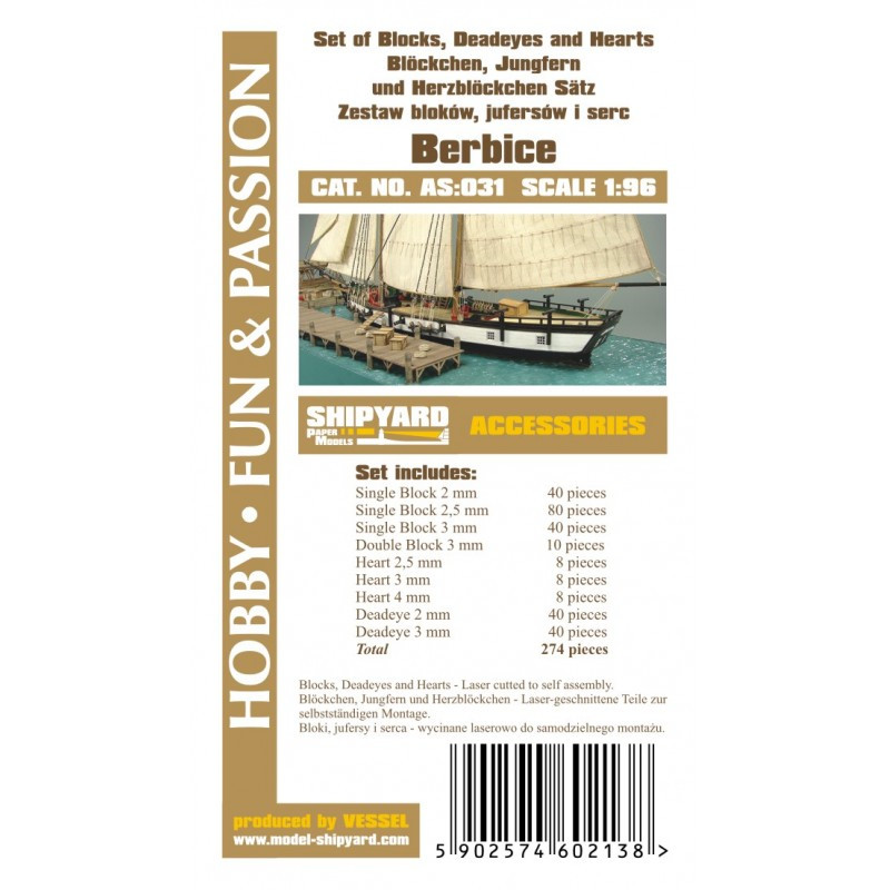 Blöckchen, Jungfern und Herz Set Berbice