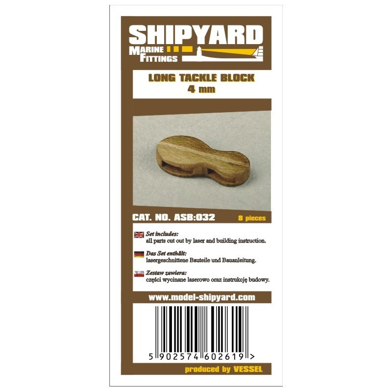 Long Tackle Blocks 4 mm